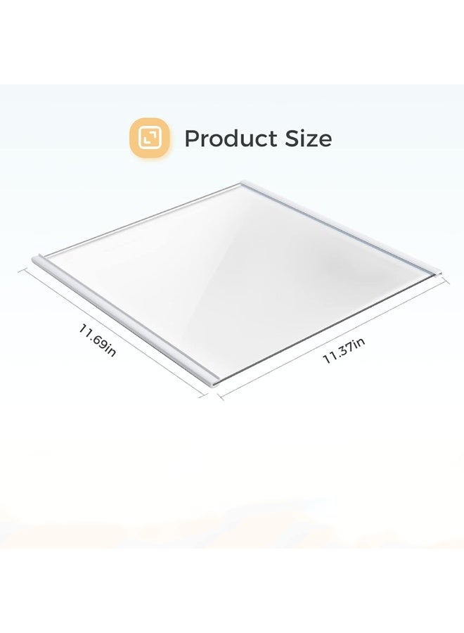 Freezer Glass Shelf Replacement Shelf Size 11.69" X 11.37" - Image 3